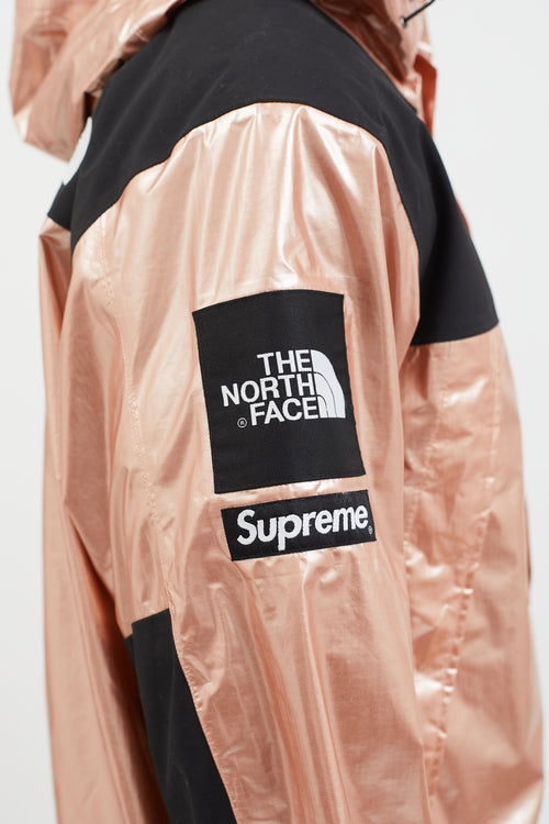 Supreme X North Face 2018 Rose Gold Metallic Mountain Parka