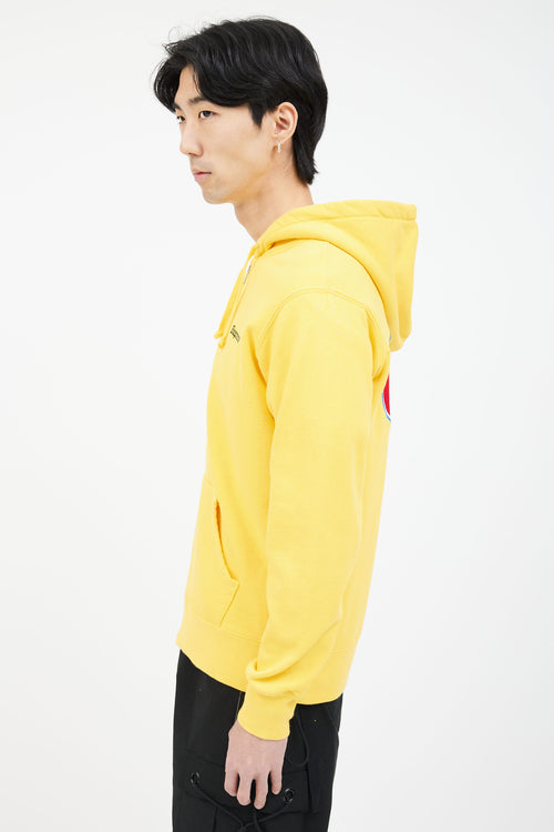 Supreme Yellow Cotton 666 Zip Hoodie