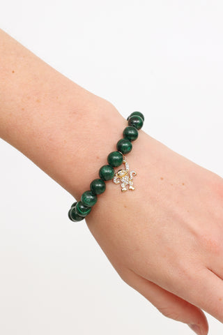 Sydney Evan 14K Gold 
Diamond Malachite Bracelet