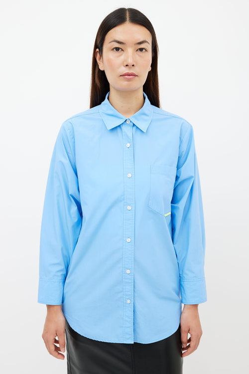 T by Alexander Wang Blue Long Sleeve Shirt