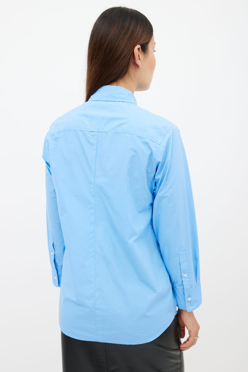 T by Alexander Wang Blue Long Sleeve Shirt