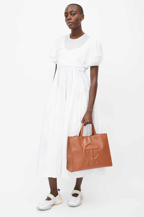 Telfar Brown Medium Shopping Bag