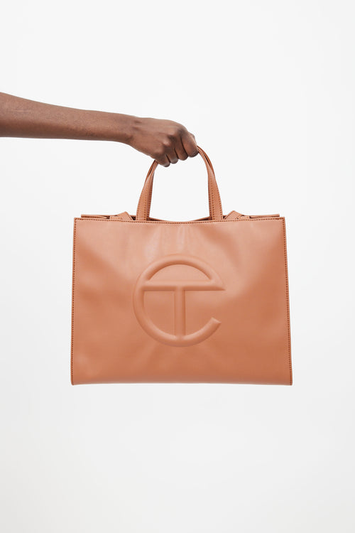 Telfar Brown Medium Shopping Bag