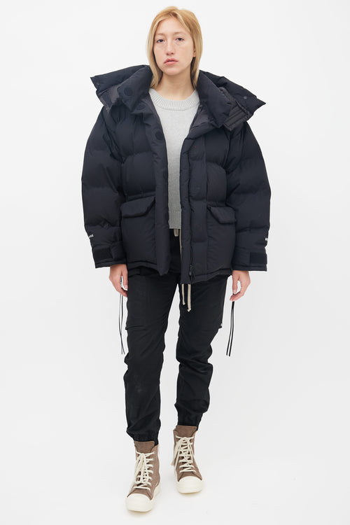 The North Face x HYKE FW 2019 Black Hooded Puffer Jacket