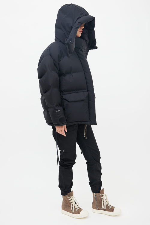 The North Face x HYKE FW 2019 Black Hooded Puffer Jacket