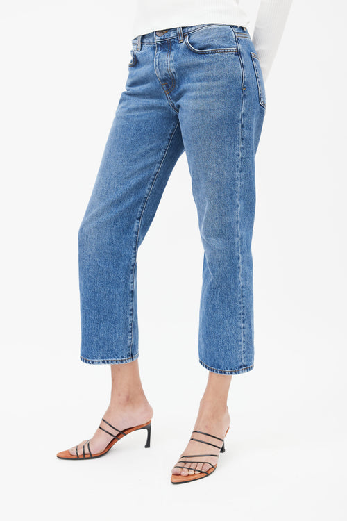 The Row Blue Medium Wash Straight Leg Jeans