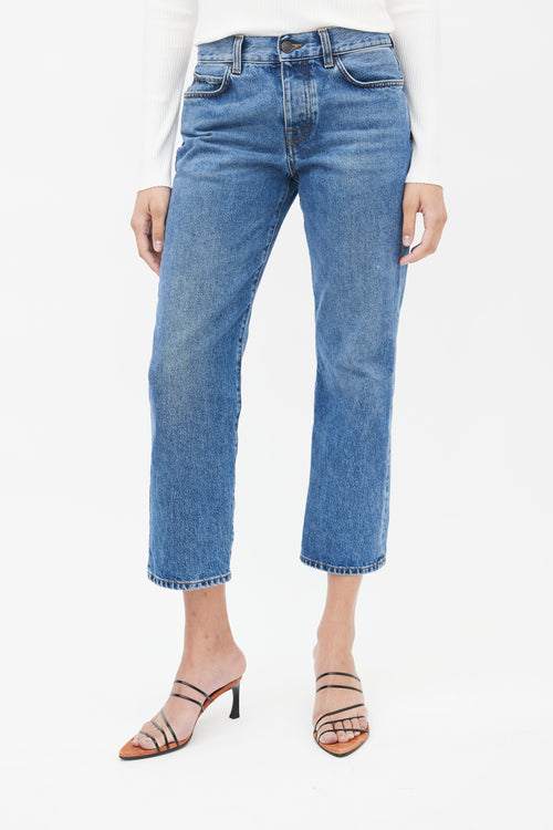 The Row Blue Medium Wash Straight Leg Jeans