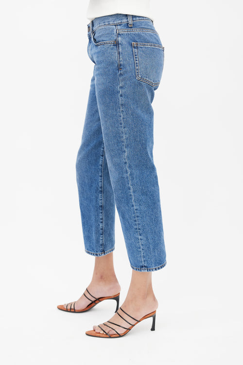 The Row Blue Medium Wash Straight Leg Jeans