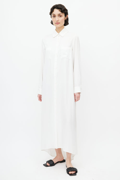 The Row White Shirt Dress