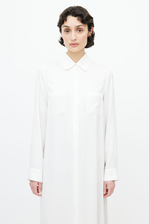 The Row White Shirt Dress