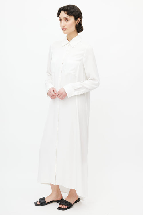 The Row White Shirt Dress