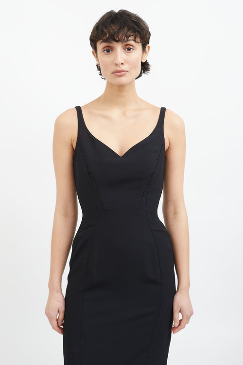 Mugler Black Sweetheart Mini Dress