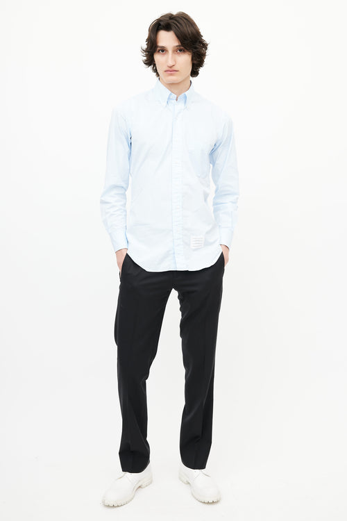 Thom Browne Blue Poplin Shirt