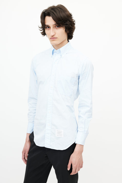 Thom Browne Blue Poplin Shirt