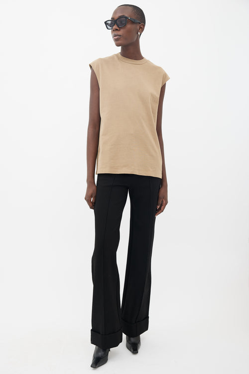 Tibi Brown Cotton Tank Top