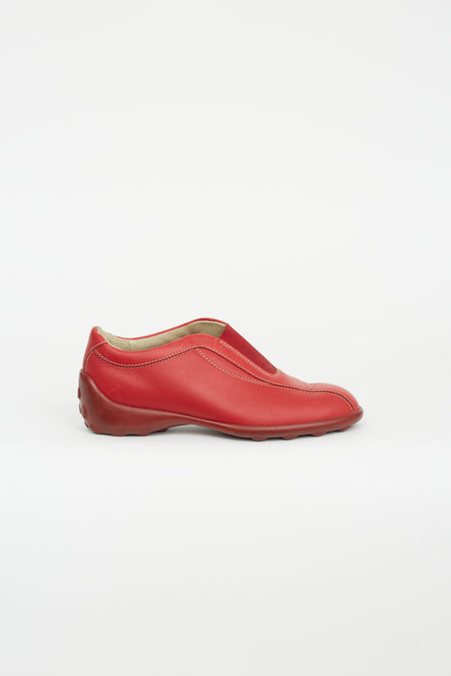 Tod
s Kids Red Leather Loafer