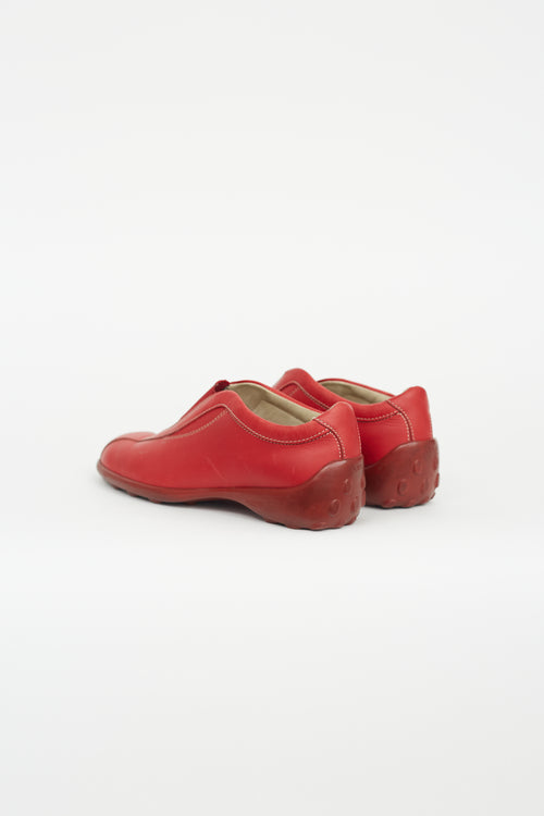 Tod
s Kids Red Leather Loafer