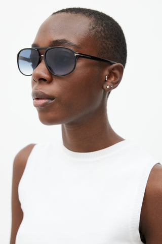 Tom Ford Black TF447 Aviator Sunglasses