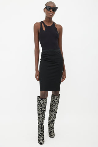 Tom Ford Black Jersey Straight Skirt