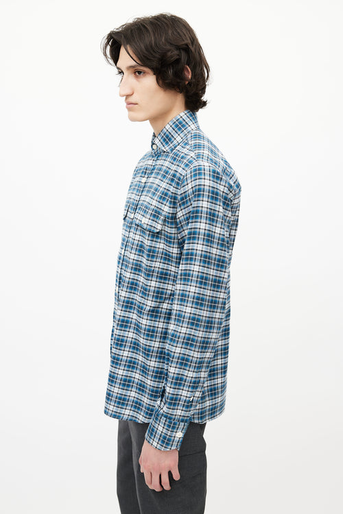 Tom Ford Blue 
White Check Shirt