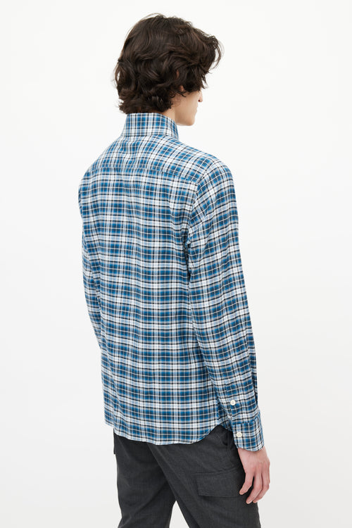 Tom Ford Blue 
White Check Shirt