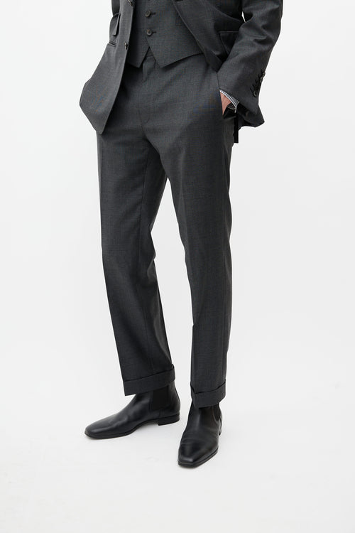 Tom Ford Grey Wool Three Piece Suit