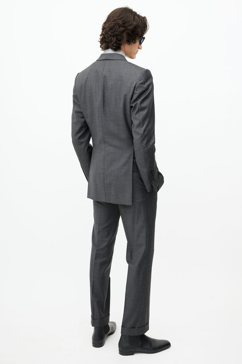 Tom Ford Grey Wool Three Piece Suit