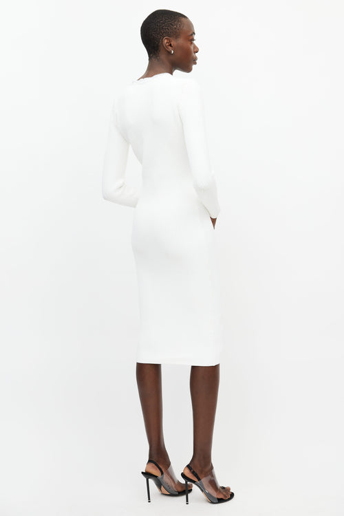 Tom Ford White Knit Zip Up Dress