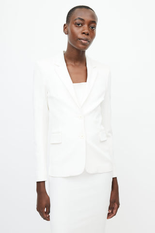 Tom Ford White Textured Woven Dress Suit