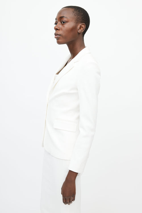 Tom Ford White Textured Woven Dress Suit