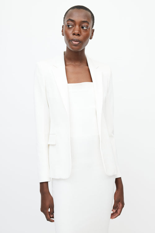 Tom Ford White Textured Woven Dress Suit