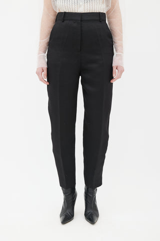 Totême Black Wool Tapered Trouser