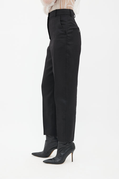 Totême Black Wool Tapered Trouser