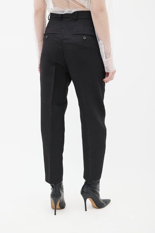 Totême Black Wool Tapered Trouser