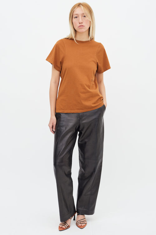 Totême Brown Short Sleeve T-Shirt