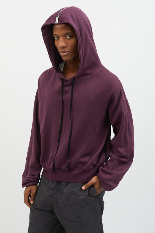 Unravel Project Purple Full-Zip Two-Way Hoodie