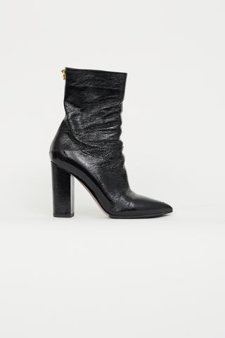 Valentino Black Garavani 110mm Patent Leather Ankle Boot