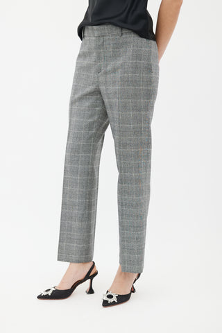 Valentino Grey Glen Check Trouser