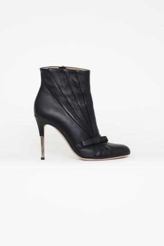 Valentino Black Pleated Booties