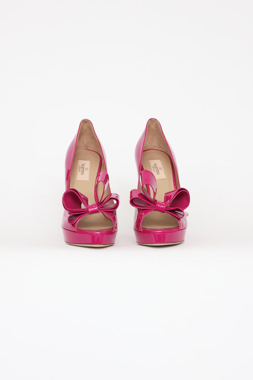 Valentino Fuchsia Patent Leather Heels