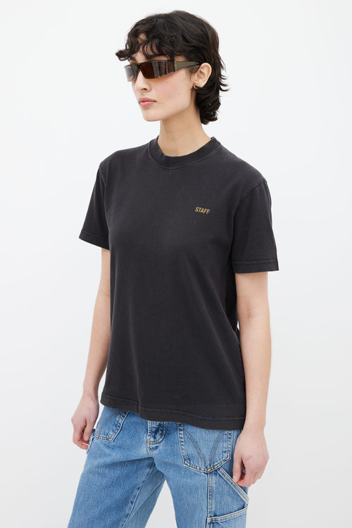 Vetements RTW 2018 Washed Black Staff T-Shirt