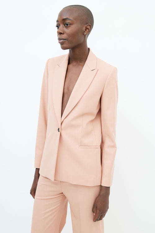 Victoria Beckham Pink Blazer 
Wide Leg Trouser Suit