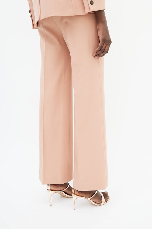 Victoria Beckham Pink Blazer 
Wide Leg Trouser Suit