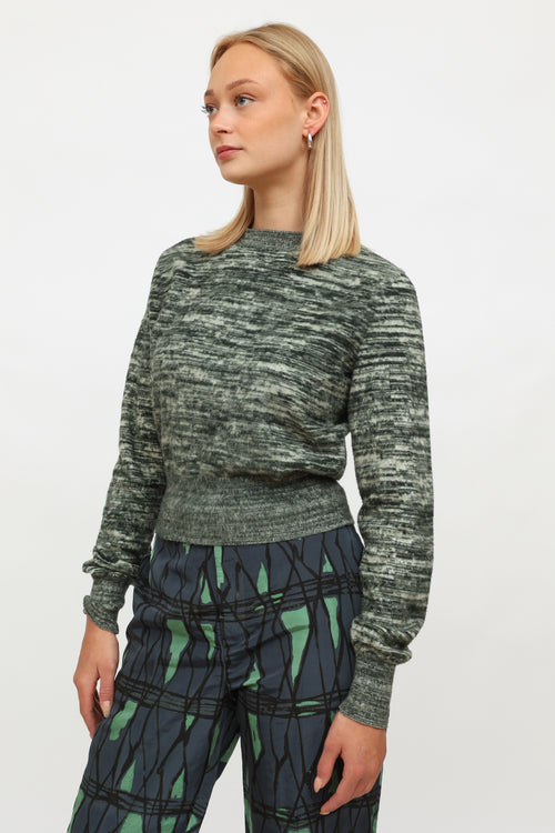 Victoria Beckham Green Marled Sweater