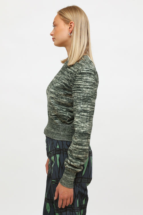 Victoria Beckham Green Marled Sweater