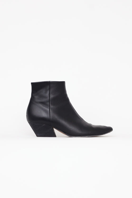 Vince Black Western Heek Ankle Boots