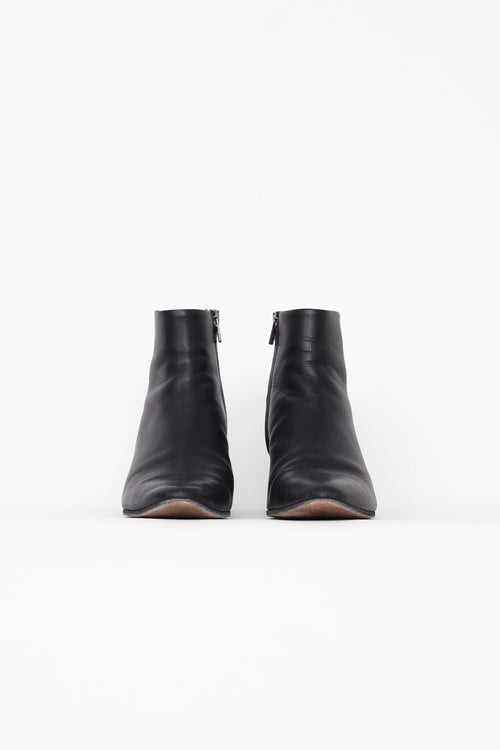 Vince Black Western Heek Ankle Boots