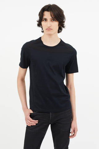 Wooyoungmi Black Asymmetrical Layered T-Shirt