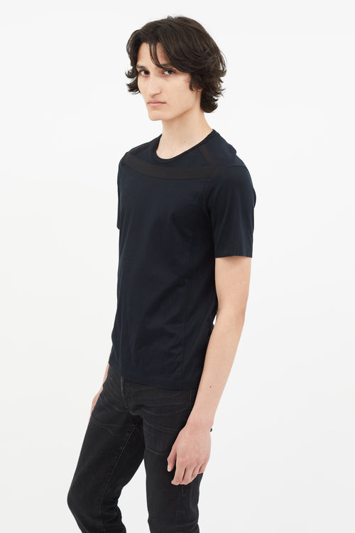 Wooyoungmi Black Asymmetrical Layered T-Shirt