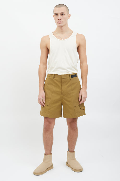 Wooyoungmi Brown Cotton Khaki Short